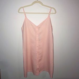 Pink button up dress